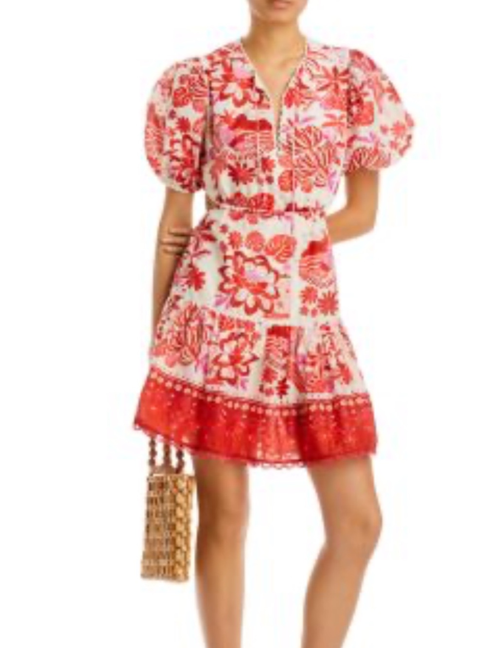 FARM Rio Rio Tiles Cotton Mini Dress | - Picture 2 of 15